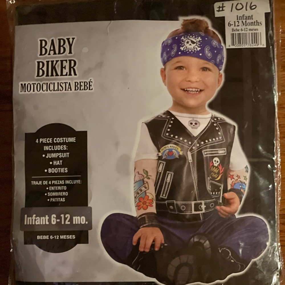 Infant Biker costume 6-12 months old